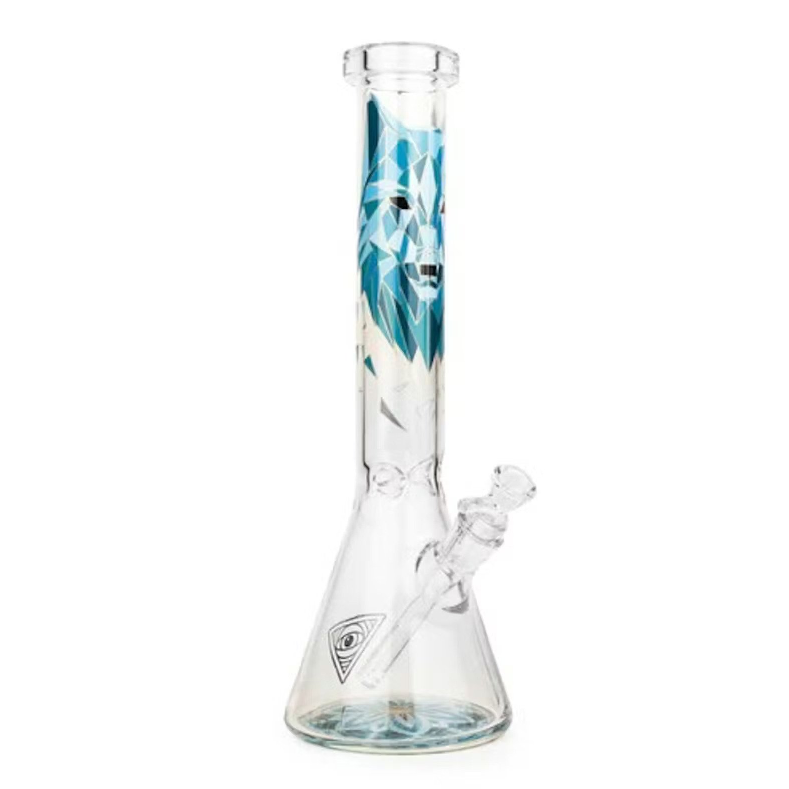 15'' Wolf Beaker Tube w/ Matching Fillacello Artwork Blue